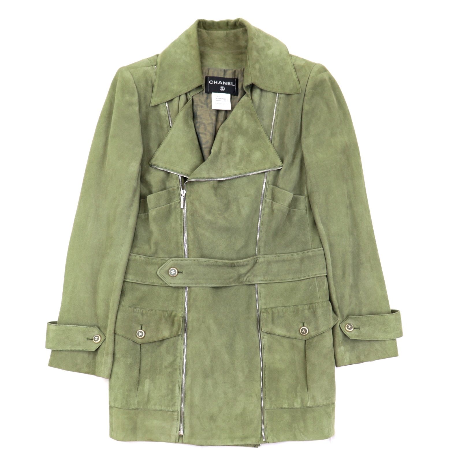 シャネル オム 15SS ランウェイ着用 スエードライダース コート メンズ