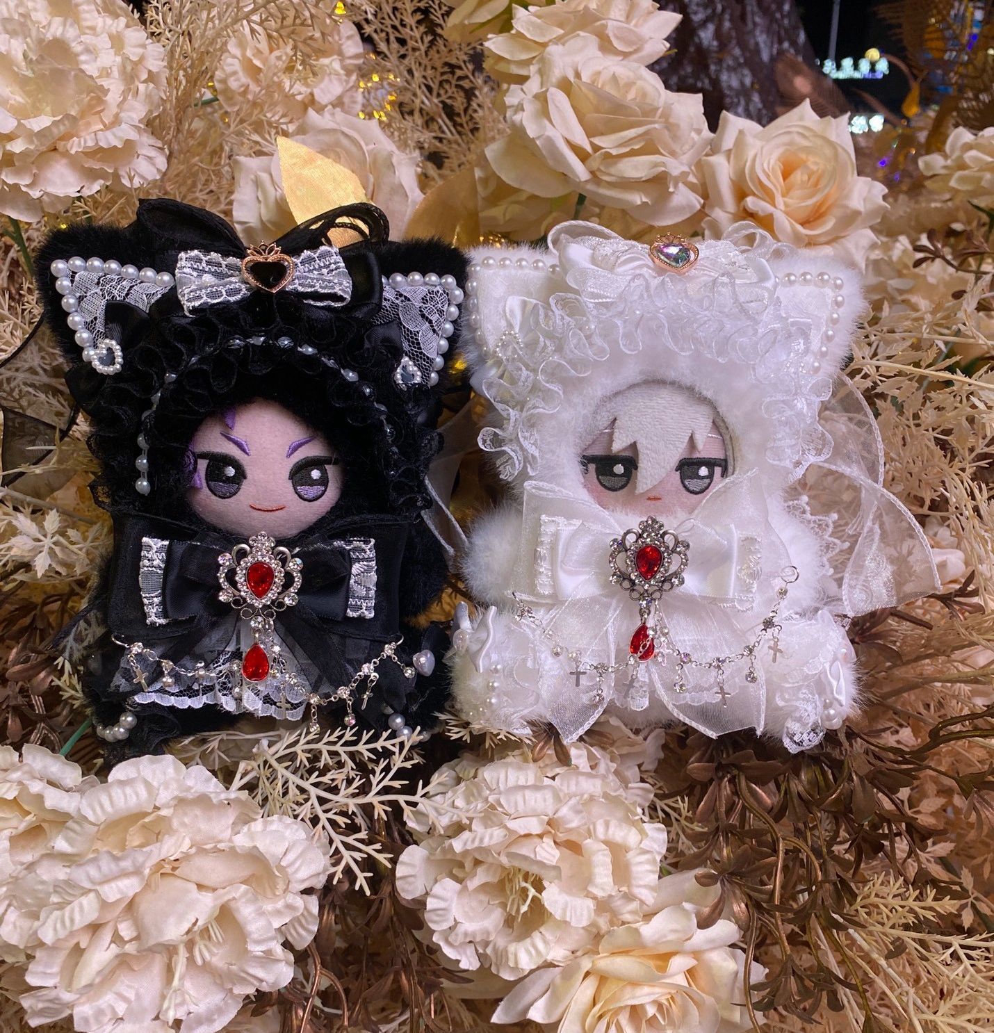 v31 ぬい服 約12cm用 ちびぐるみ おすわりぬい 白色 黒色 ヘッドドレス v31 ぬい服 約12cm用 ちびぐるみ おすわりぬい 白色 黒色 ヘッド