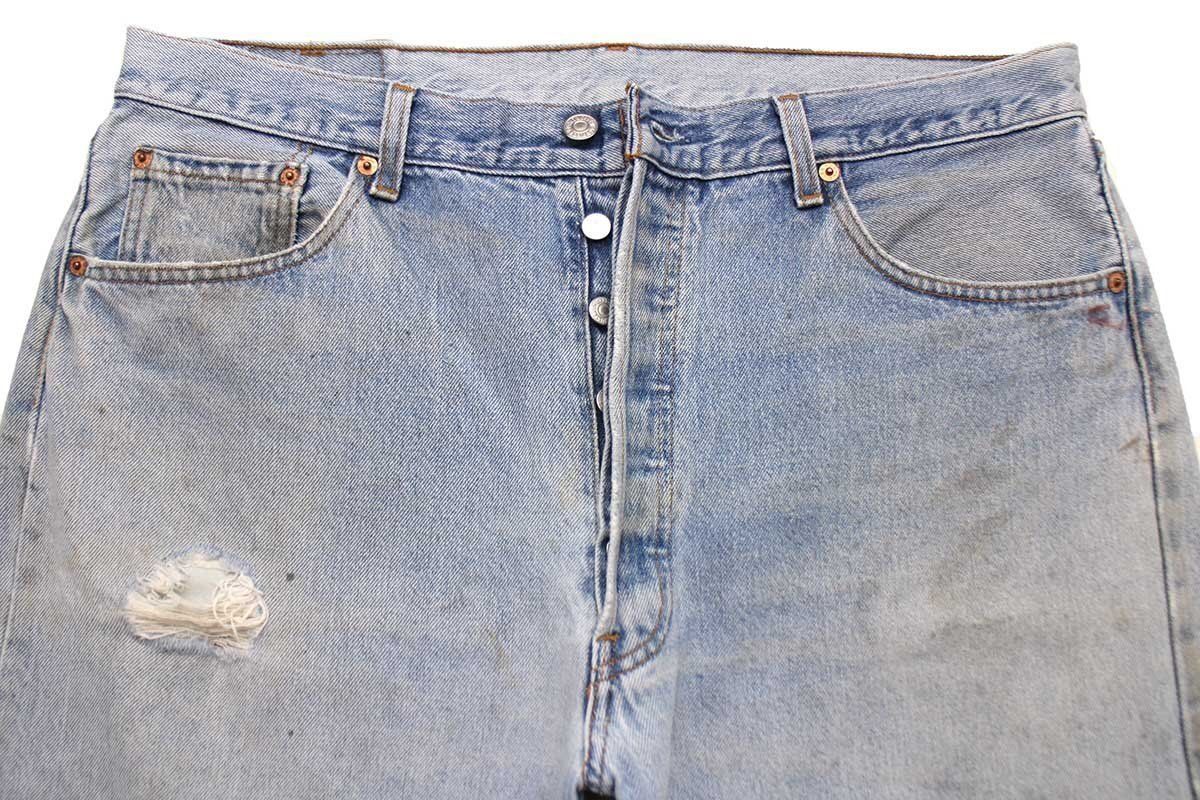 90s USA製 Levi'sリーバイス 501 デニムパンツ ボロ ペンキ飛び