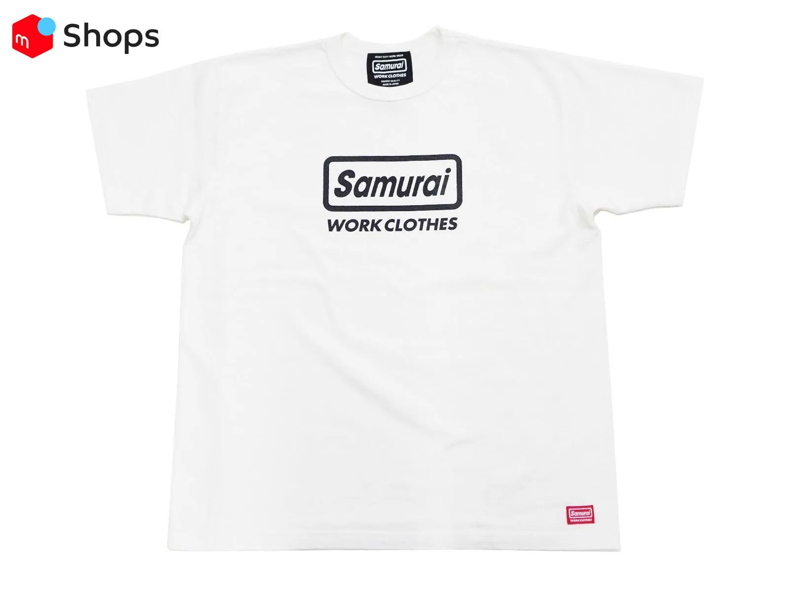 SWCT-102 サムライジーンズ SAMURAI JEANS ロゴTシャツ SAMURAI WORK CLOTHES 14番手丸胴ボディ 半袖Tシャツ サムライワーククローズ ヘビーウェイトTee  tシャツ ホワイト 新品 アメカジショップ