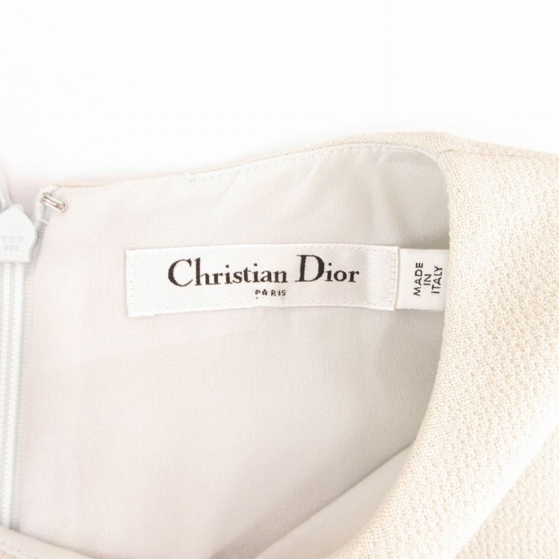 クリスチャンディオール Christian Dior ワンピース 半袖 ひざ丈 無地