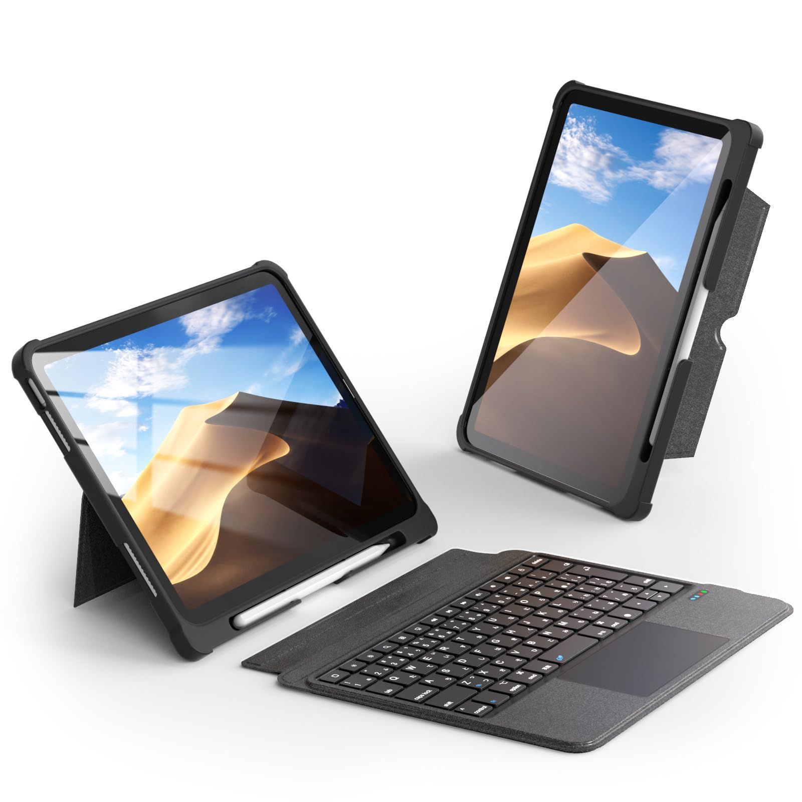 業界革新版 Omikamo ipad A16 11世代-10世代 キーボード JIS日本語配列 超高精度トラックパッド付き ipad 11世代 キーボード ipadA16 11インチ 横|縦置き 10.9インチ 第10世代対応 脱着式 あいぱっど10世