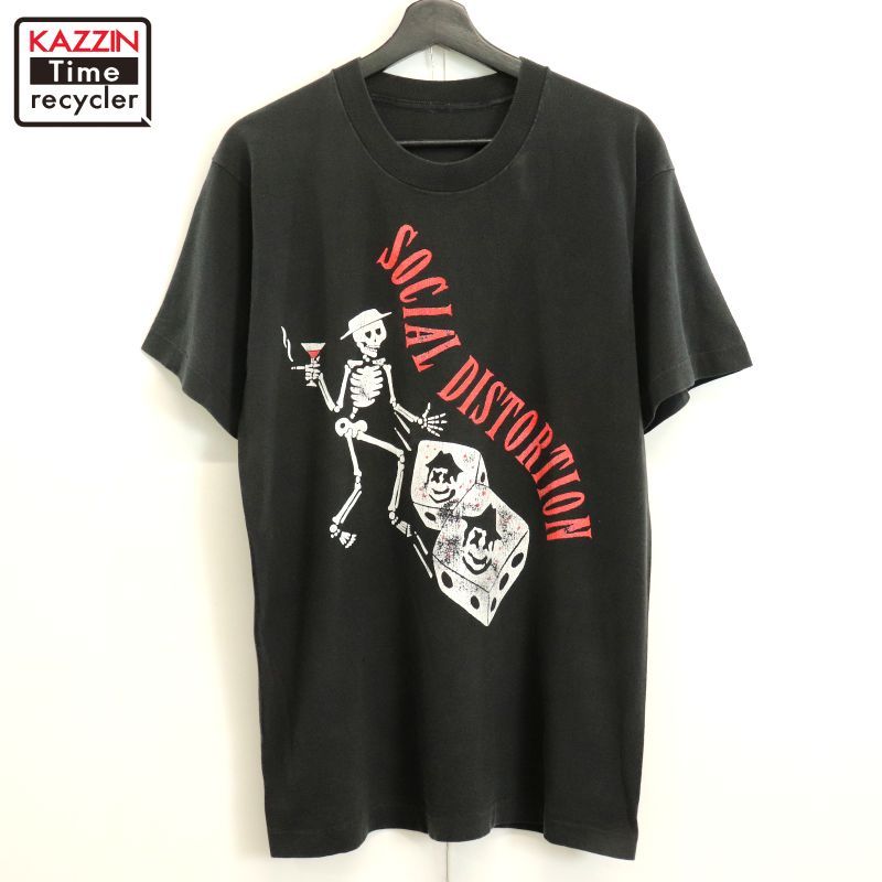 90s vintage スカル SOCIAL DISTORTION バンドTシャツ メンズ M