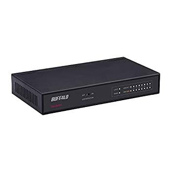【中古】(非常に良い)BUFFALO Giga対応 金属筺体 電源内蔵 8ポート ブラック スイッチングハブ 日本メーカー LSW5-GT-8NS/BK