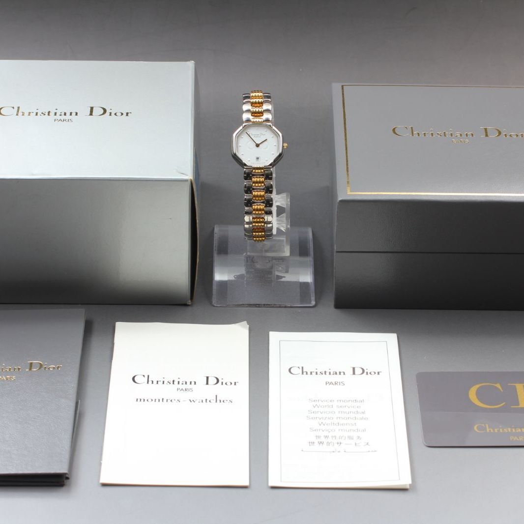 Christian Dior クリスチャンディオール 48.203 オクタゴン 156【美品箱付き】Christian Dior 48.203 Octagon White Dial