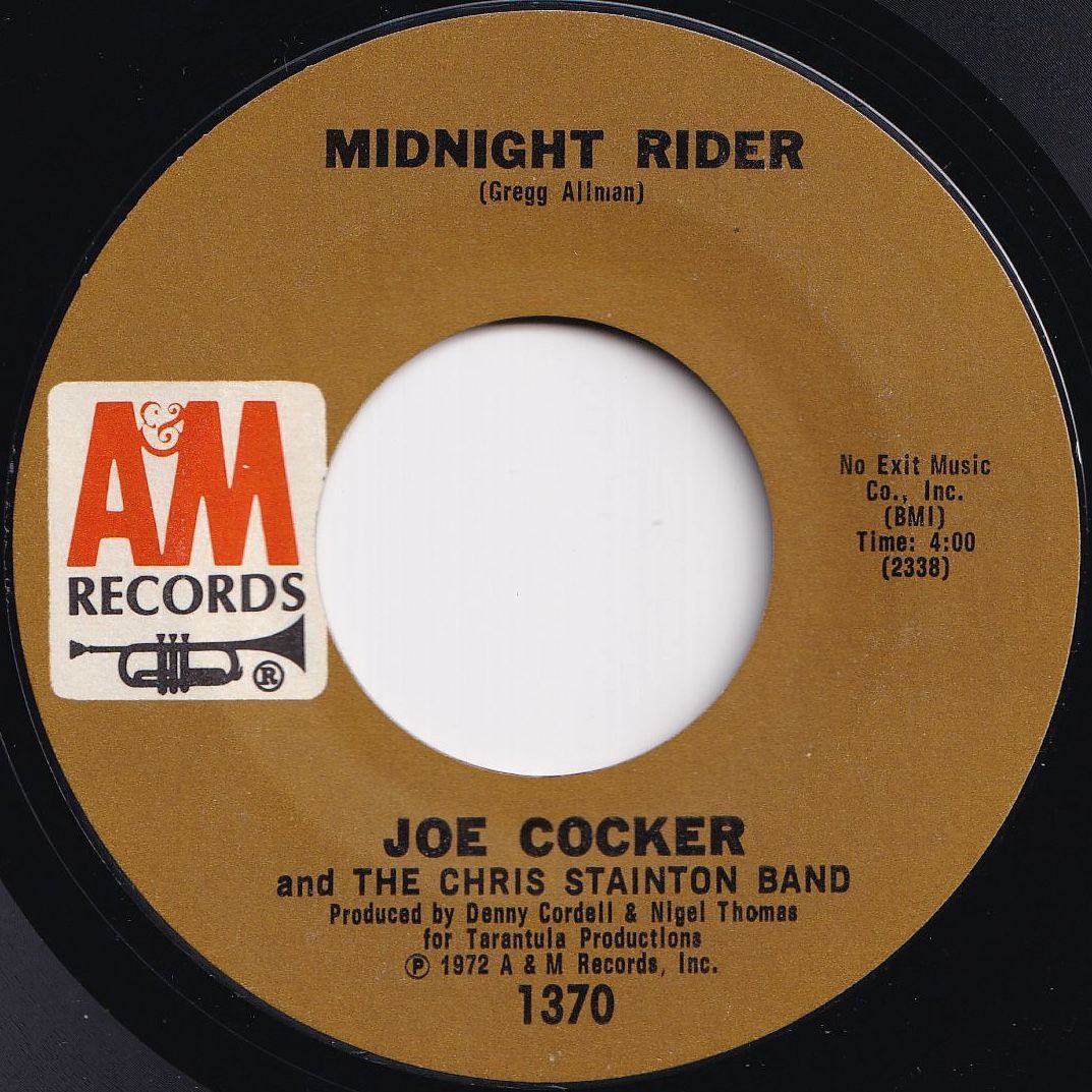 Joe Cocker Woman To Woman / Midnight Rider A&M US 1370