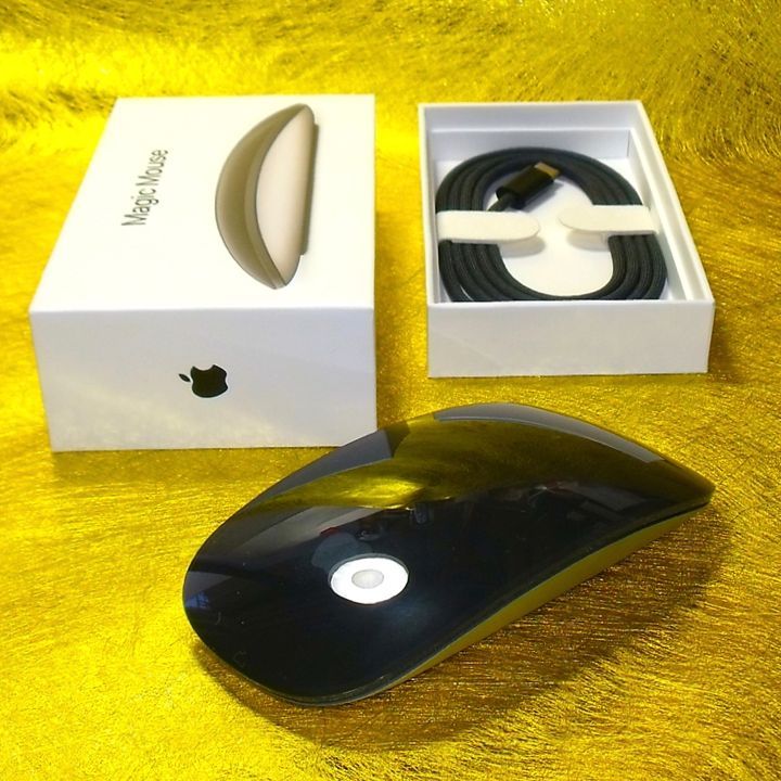 Magic Mouse Apple Black Surface - Multi-Touch Multi com: C) (USB