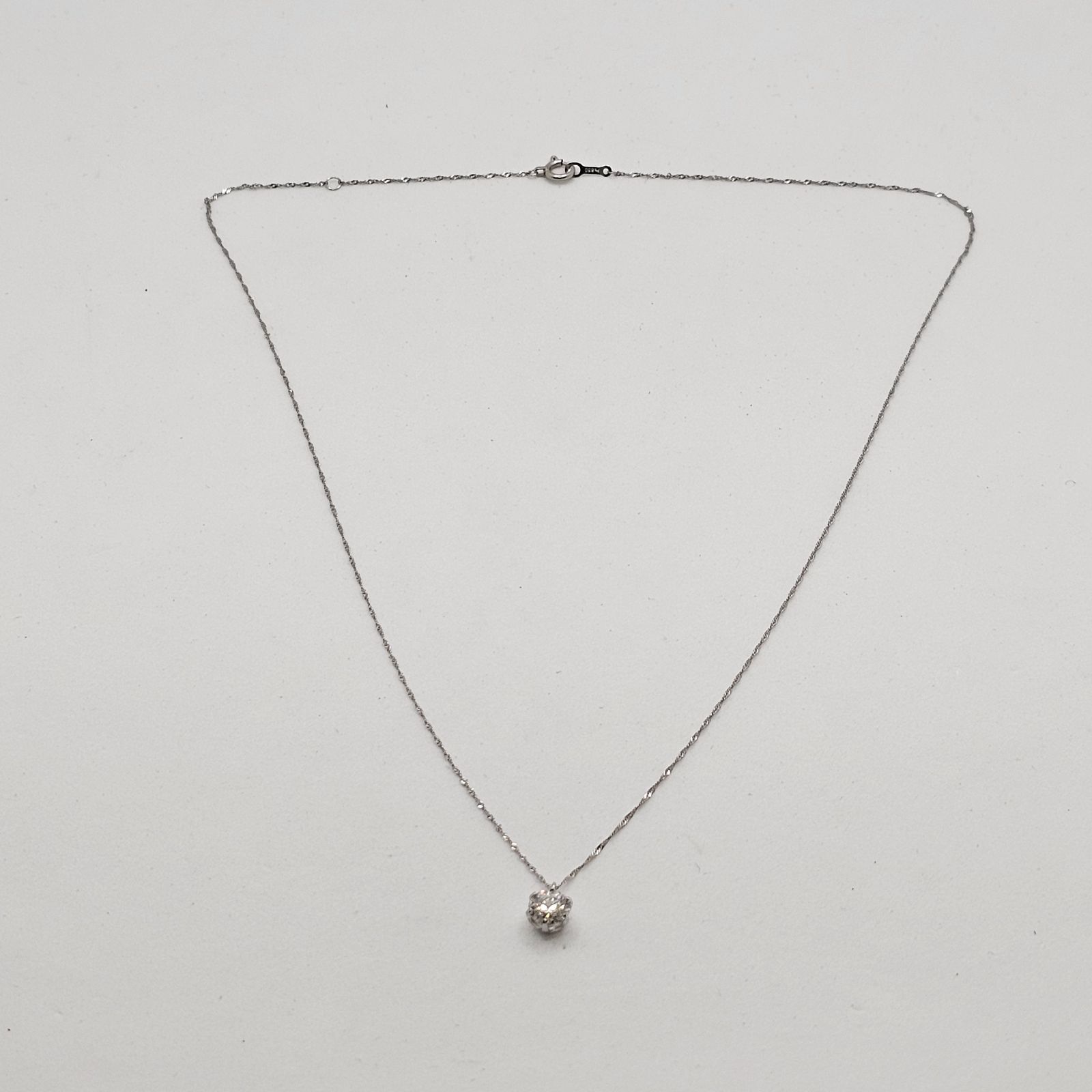 ✨【美品】プラチナ900/ 850天然ダイヤモンド0.55ct 輝くネックレス✨