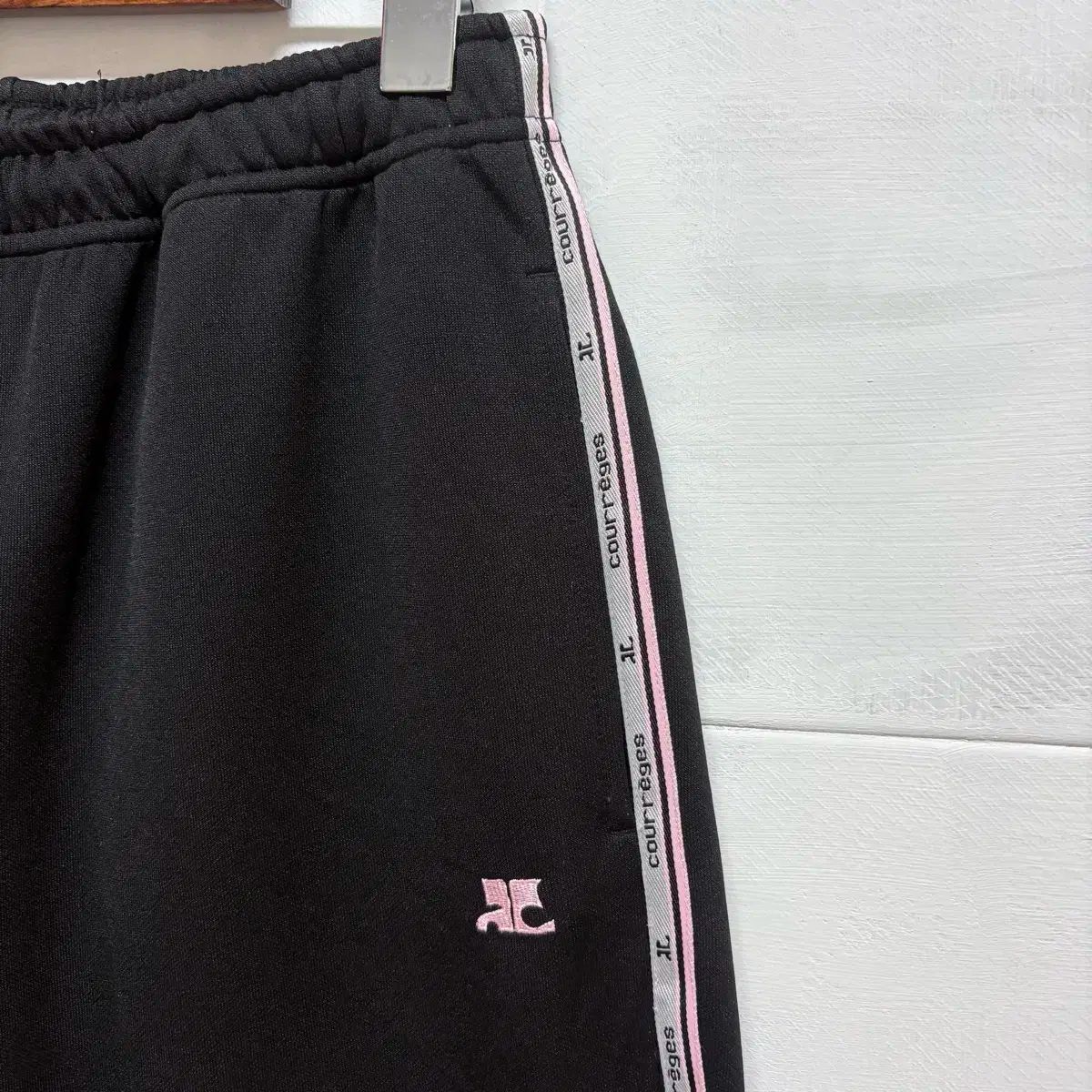 Courreges Courreges クレージュ ピンク サイドライン ロゴ トラックパンツ トレーニング