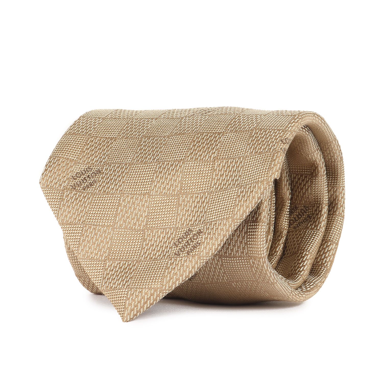 LOUIS VUITTON ルイヴィトン ネクタイ | ダミエ シルク ネクタイ | ゴールド | ファッション アイテム 小物 雑貨 メンズ