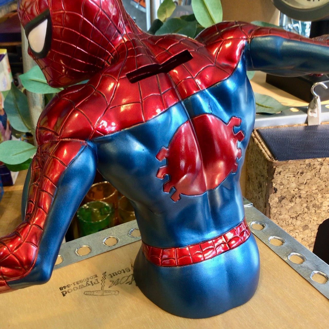 新品 スパイダーマン 貯金箱 マーベル アメリカン雑貨