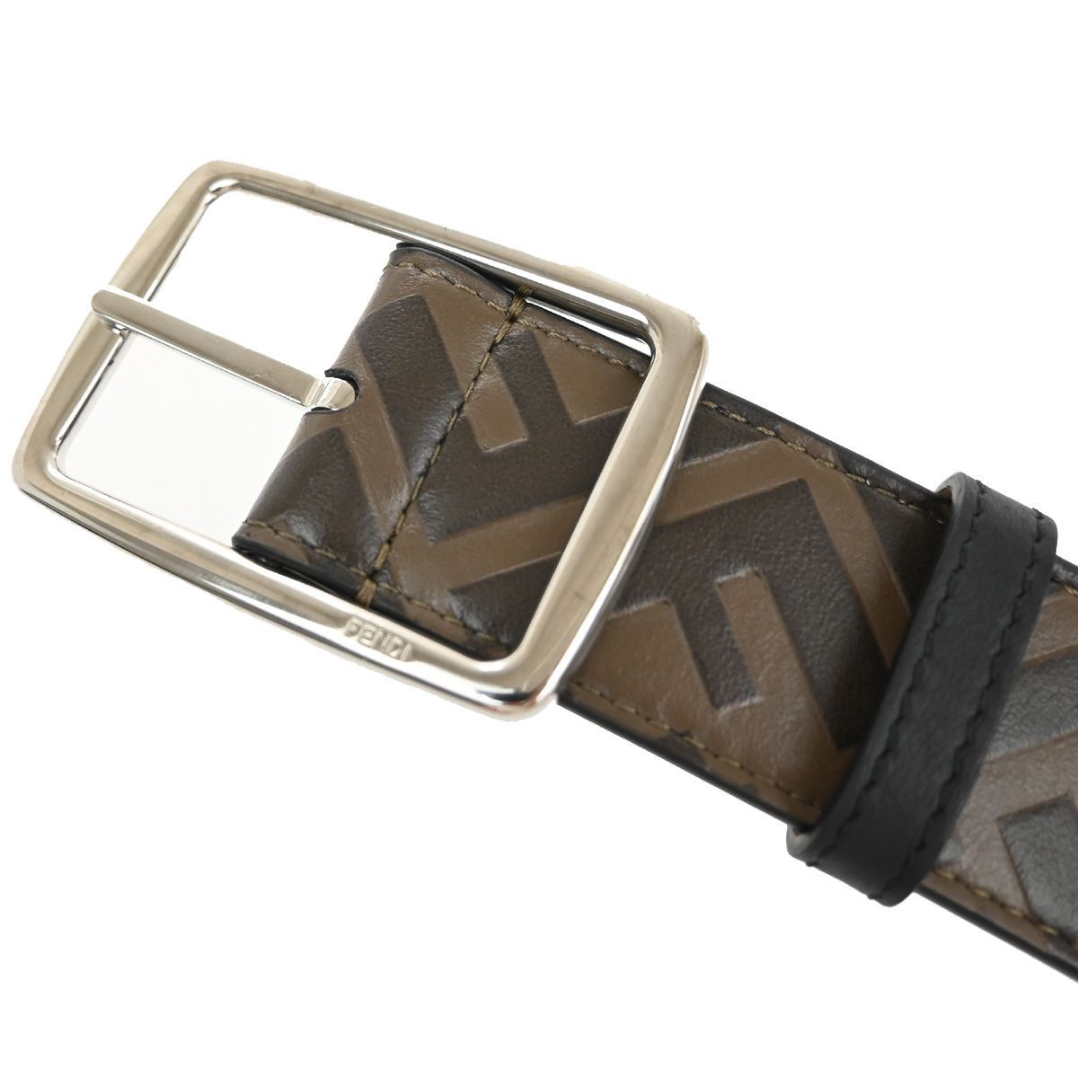 FENDI フェンディ ベルト FFロゴ ズッカ柄 ブラウン ブラック