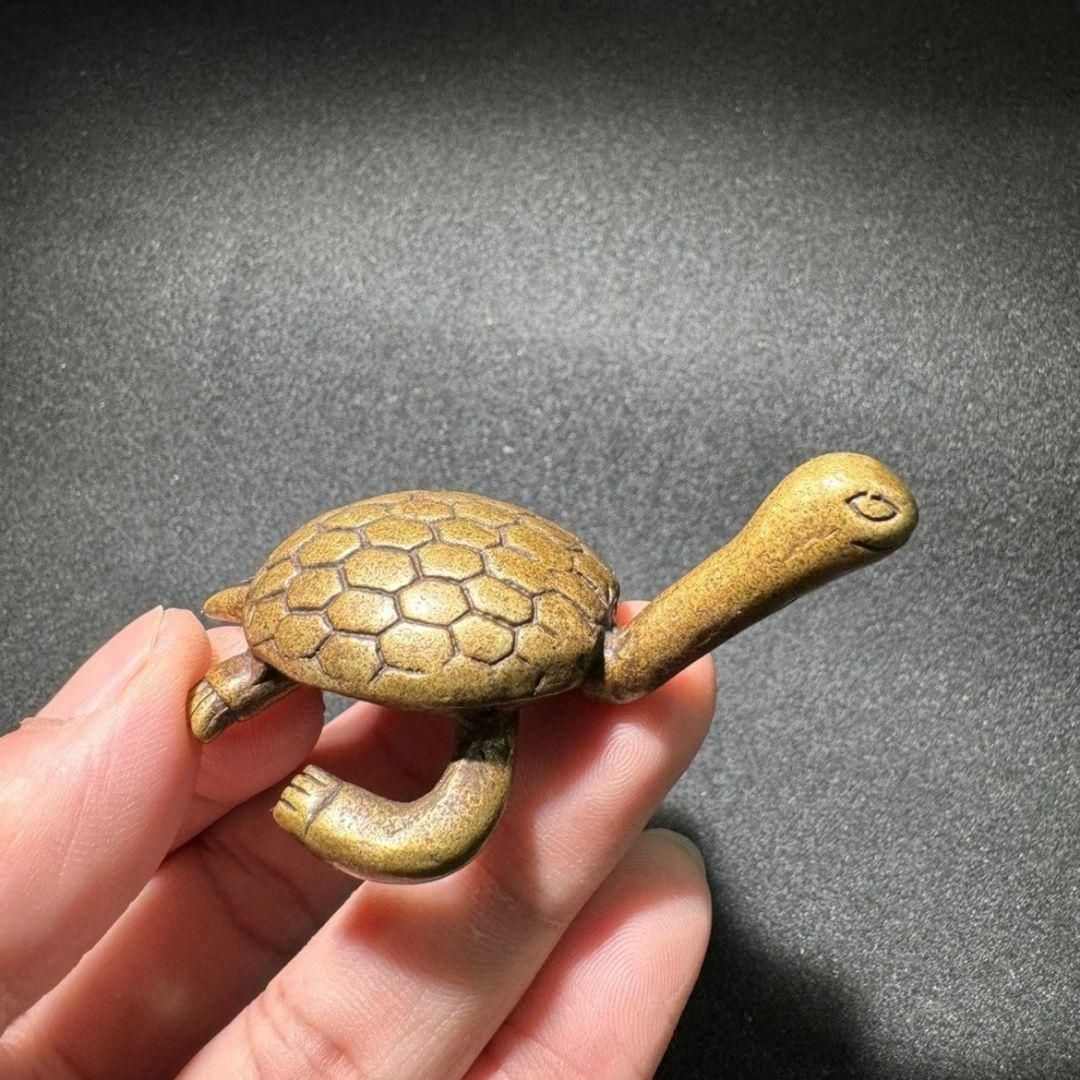 銅 細工 茶道具 香道具 蓋置 置物 竜 亀です 銅製 美術品 銅 細工