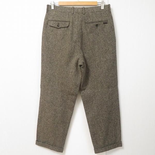 wnc パパス Papas パンツ スラックス M グレー系 ツイード ツータック