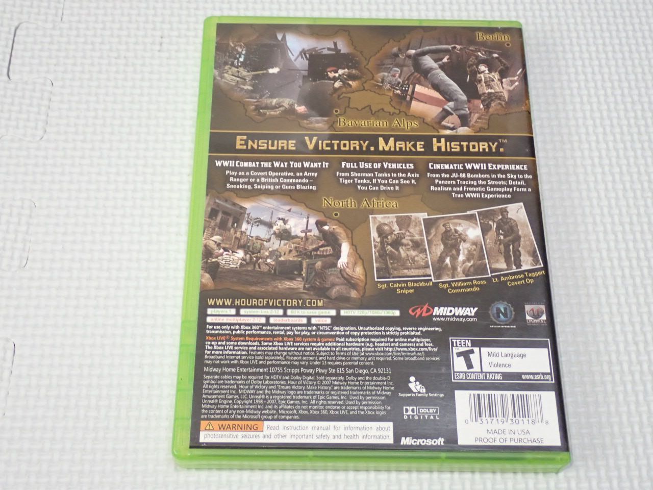 Xbox360 - xbox360★HOUR OF VICTORY 海外版 北米版★箱付・説明書付 xbox360☆HOUR OF VICTORY 海外版 北米版☆箱付・説明書付