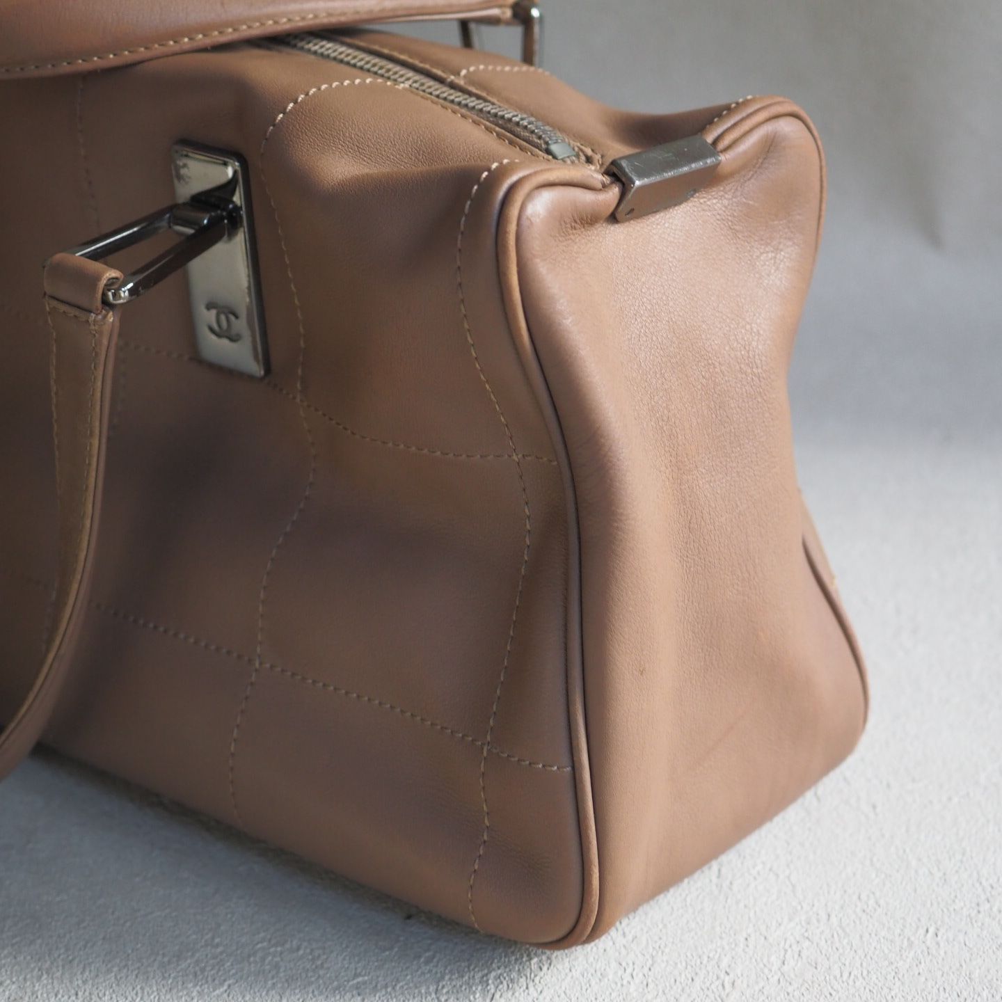 廃盤希少☆シャネル CHANEL チョコバー ボストン ハンドバッグ  