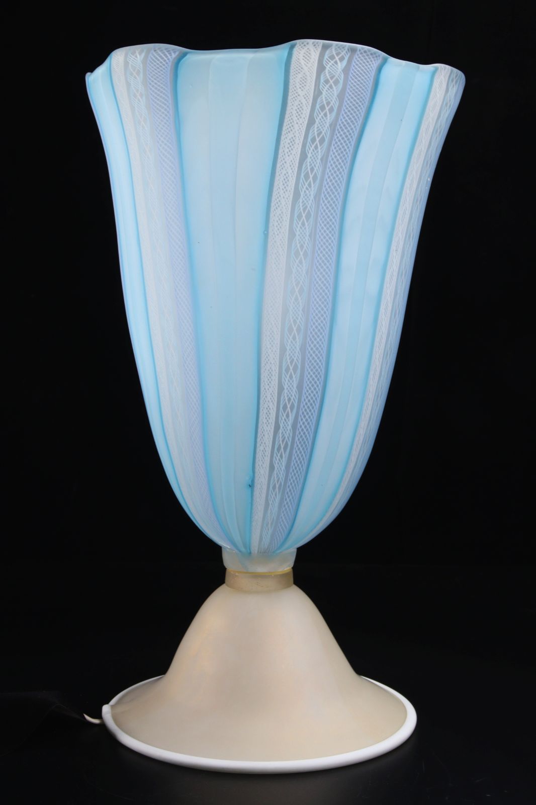 古美術品 藤田喬平作 手吹ガラス 「ヴェニススタンド」 44cm 共箱