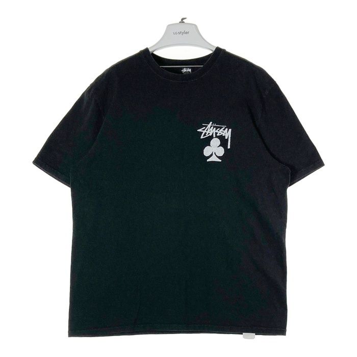 STUSSY ステューシー Club Pigment Dyed Tee クローバー Tシャツ ブラック sizeL
