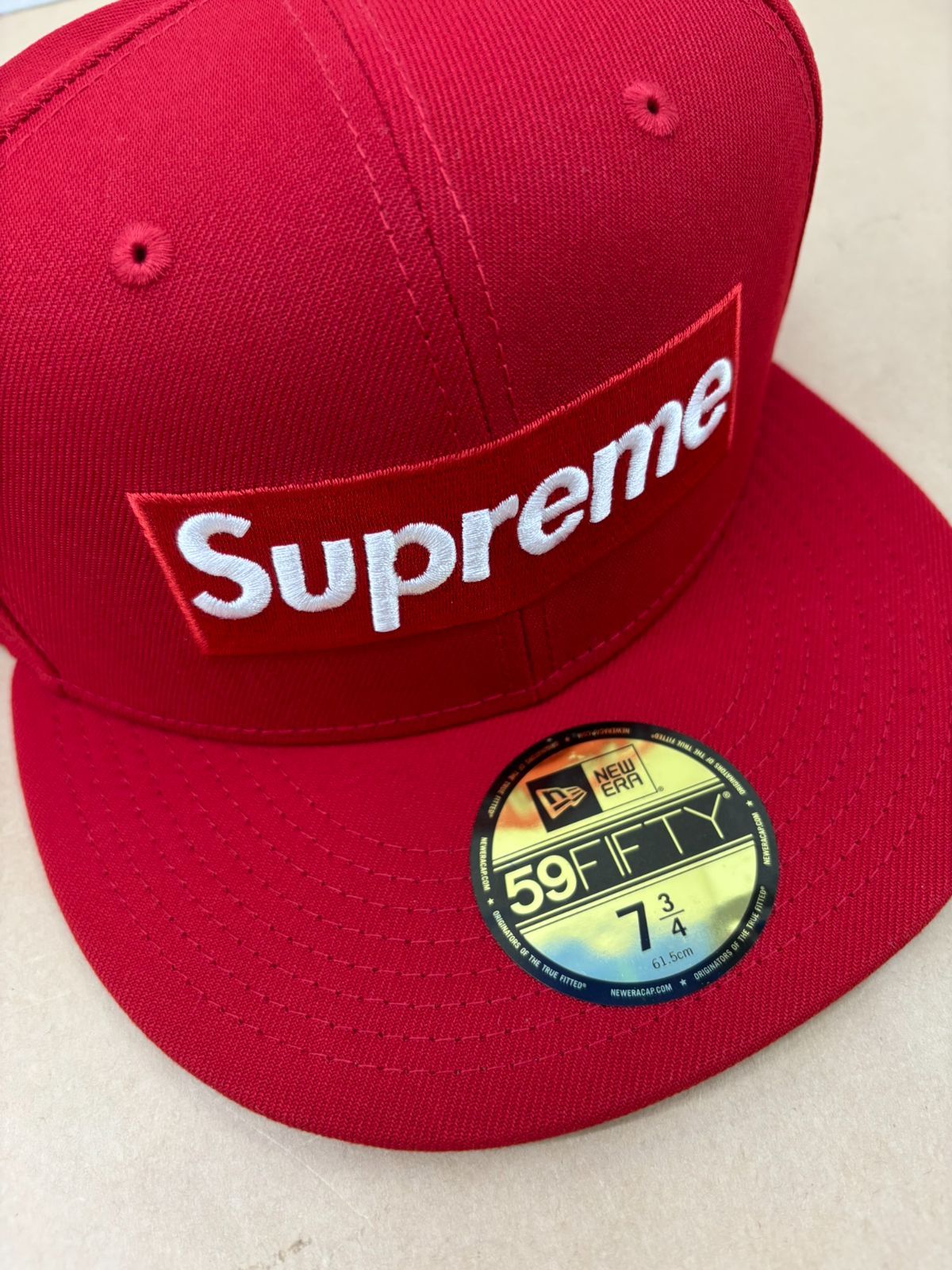 Supreme 24ss Supreme Box Logo New Era 7 3/4 RED 未使用