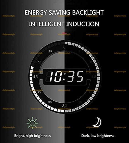 人気推薦◆デジタル壁掛け時計LEDディスプレイデスクトップテーブルクロック発光照明装飾24時間表示スマート感作ディスプレイ旅行や家庭用