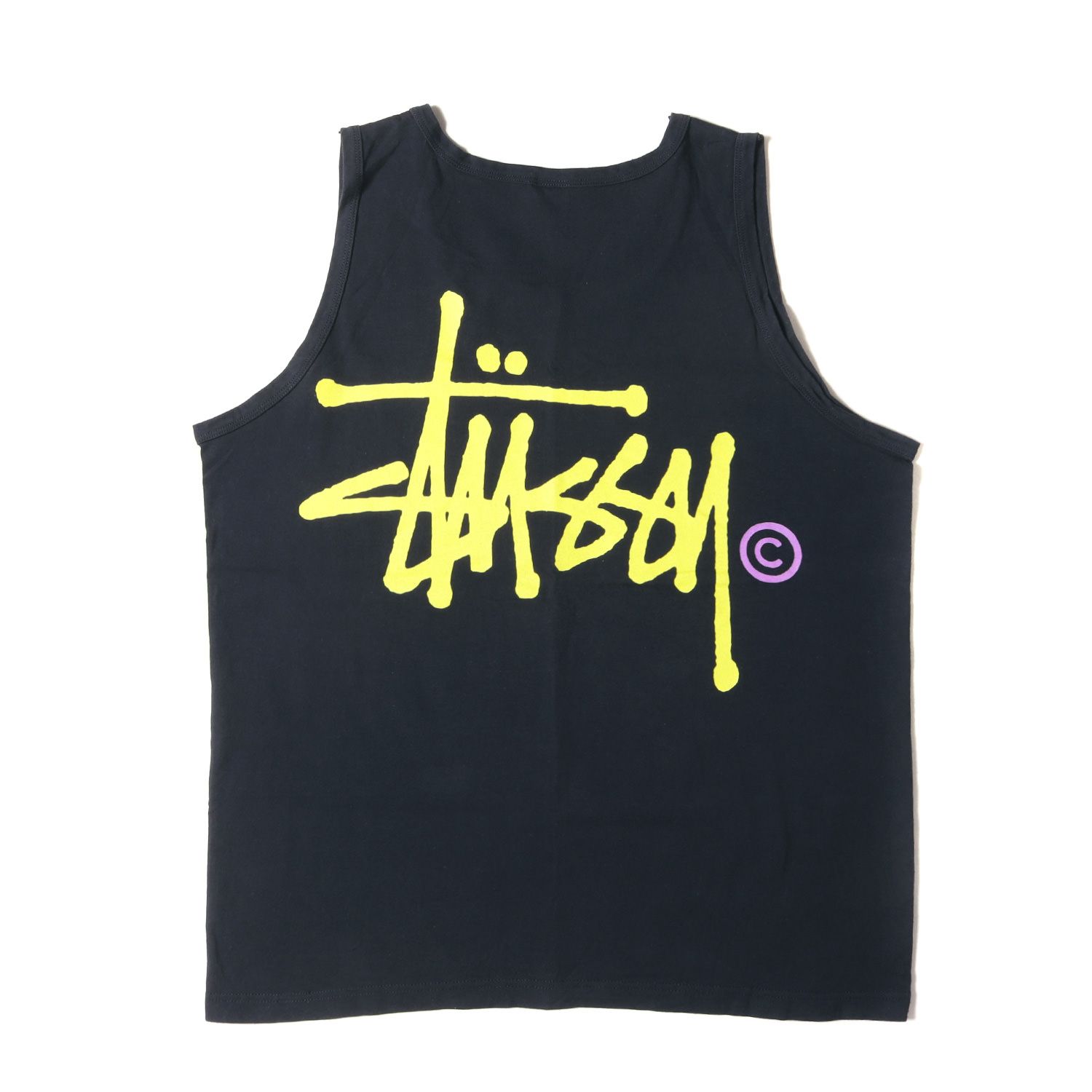 美品 STUSSY ステューシー サイズ:L 00s ストックロゴ タンク