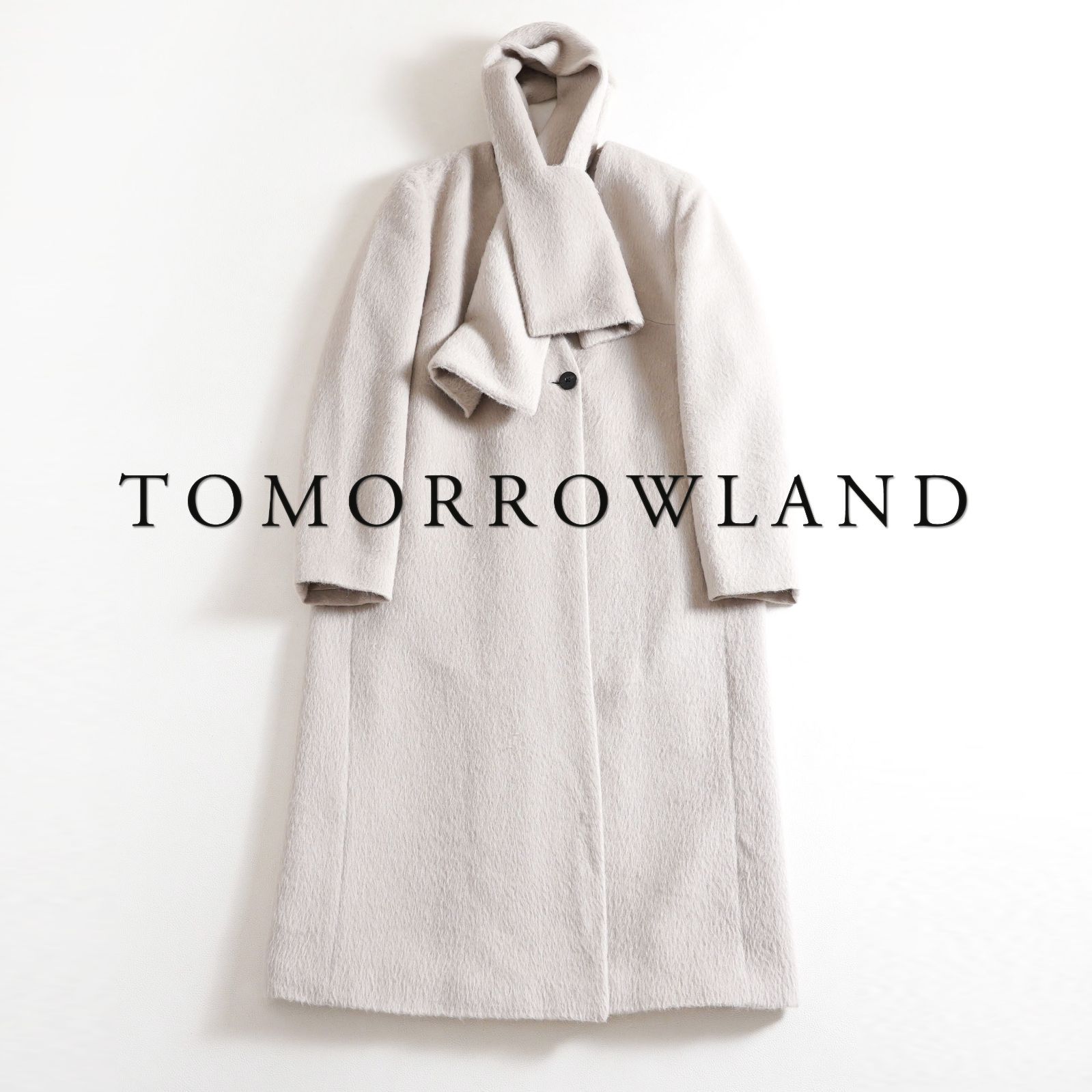 711y*美品 TOMORROWLAND トゥモローランド ストール付 アルパカ ウール 