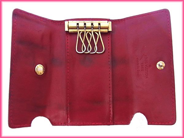 ルイ・ヴィトン LOUIS VUITTON キーケース ヴェルニ ミュルティクレ4