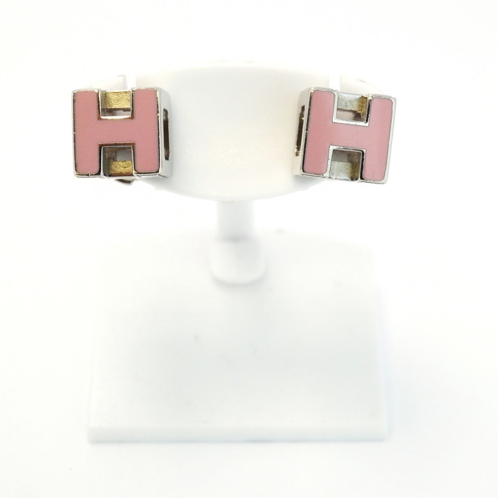 HERMES エルメス Hキューブ ピアス ピンク エルメス(Hermes) エルメス ピアス Hキューブ カージュド