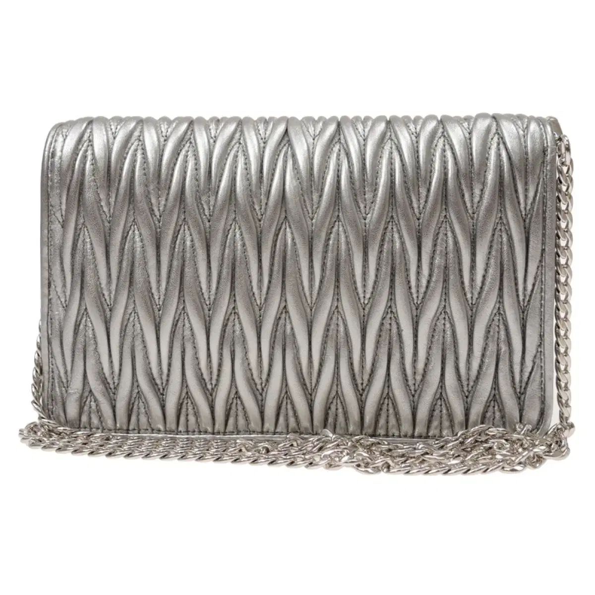 OS miumiu MIU MIU ミュウミュウ マテラッセ シルバーバッグ