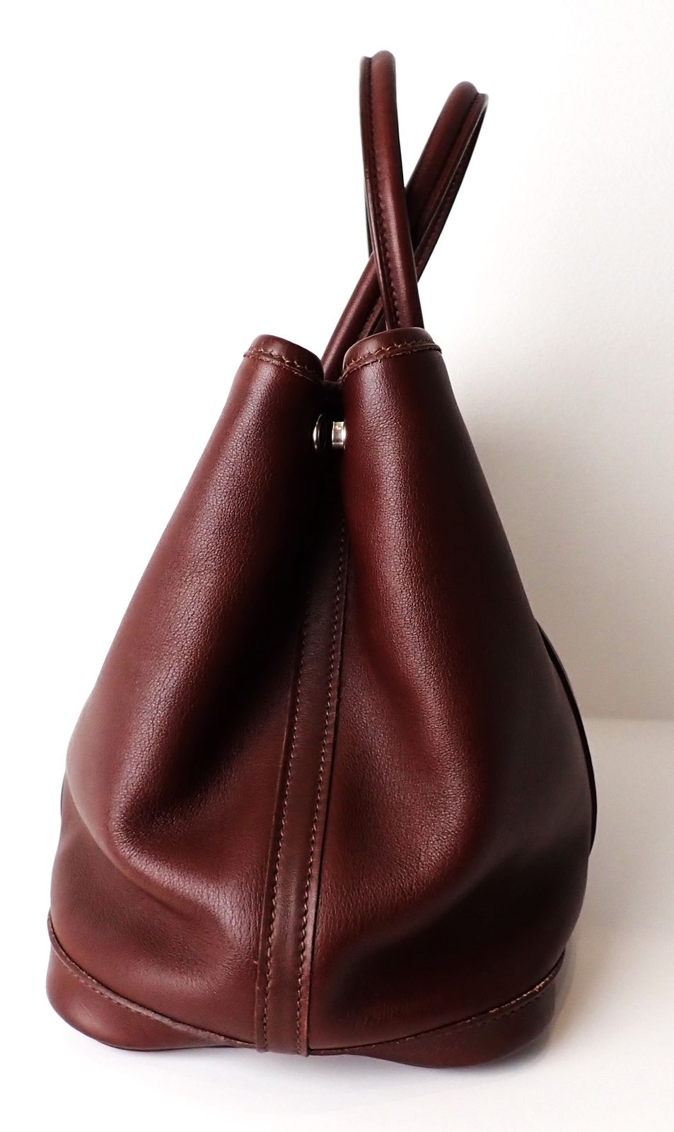 美品■エルメス　ガーデンパーティTPM　スイフト ハバナ　スカーフ柄裏地 リボン柄！美品 HERMES(エルメス) ガーデンパーティTPM スイフト