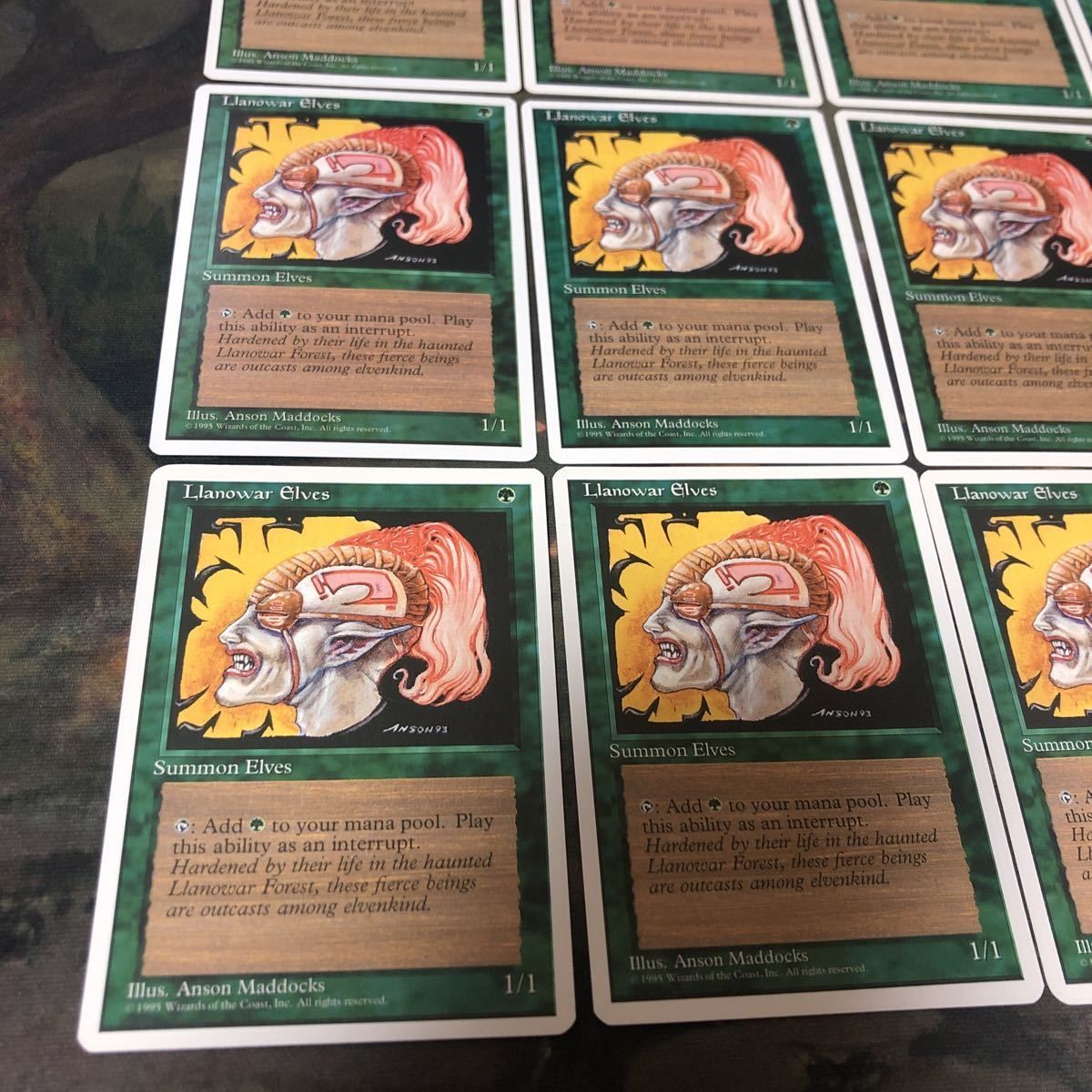素晴らしい品質 9 nvq15 ラノワールのエルフ 4ED Elves Llanowar 12枚 型番統一 マジック：ザ・ギャザリング