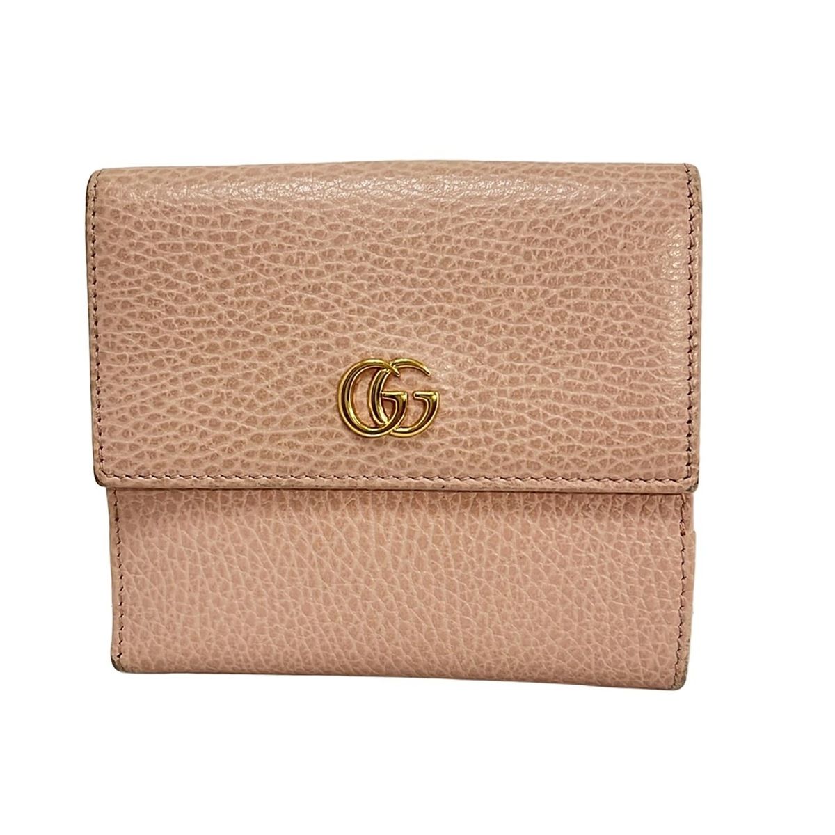 GUCCI(グッチ) Wホック財布 GGマーモント 456122 ライトピンク GUCCI(グッチ) Wホック財布 GGマーモント 456122 ライトピンク