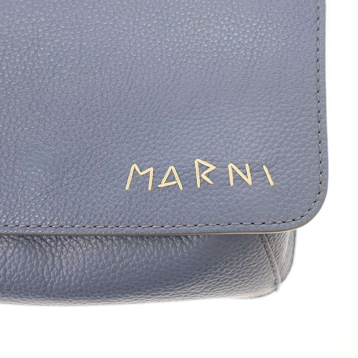MARNI マルニ 24SS POCHETTE レザーポシェット ショルダーバッグ  ブルー MARNI マルニ 24SS POCHETTE レザーポシェット ショルダーバッグ