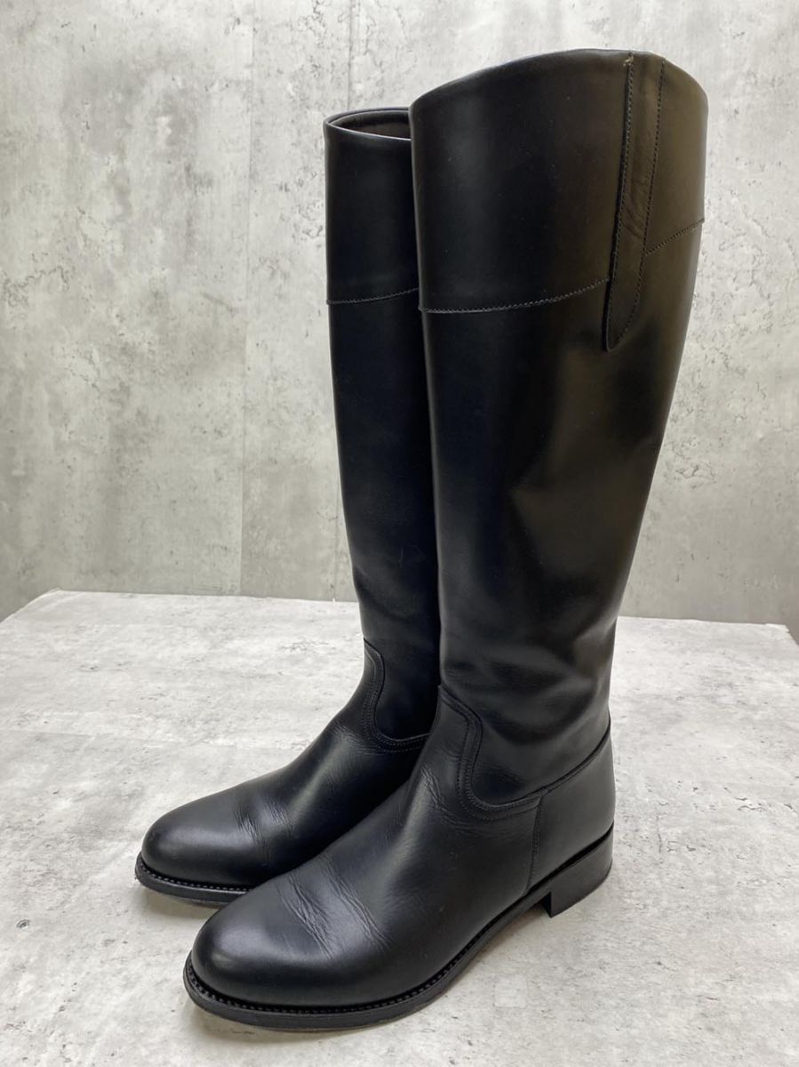 EQUITACION VALVERDE エキタシオン バルベルデ レザー ロング ブーツ size37 NEGRO 黒 ◆ ◎レディース