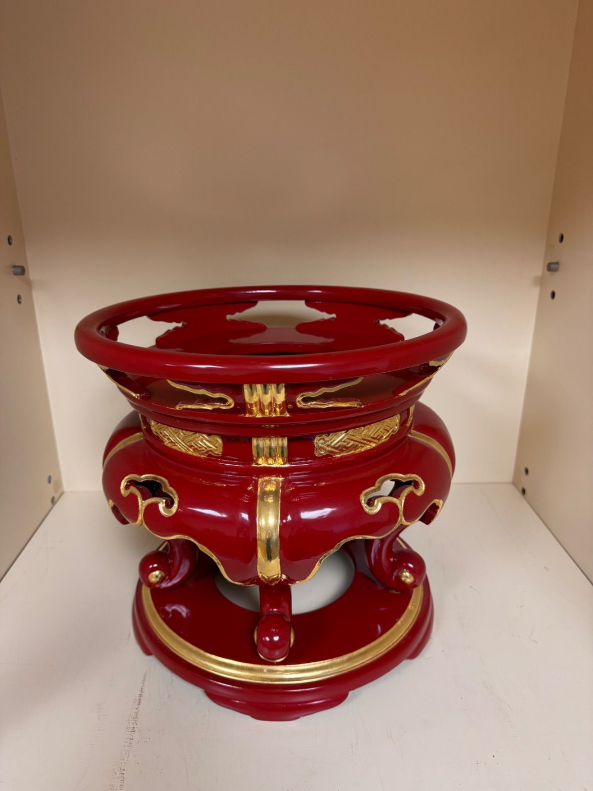 寺用仏具 きん台 朱面金