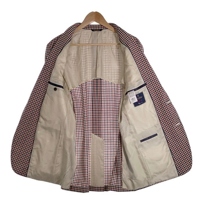 【美品】ブルックスブラザーズ テーラードジャケット リネン100% チェック L Brooks Brothers ブルックスブラザーズ ウール チェック柄 2B