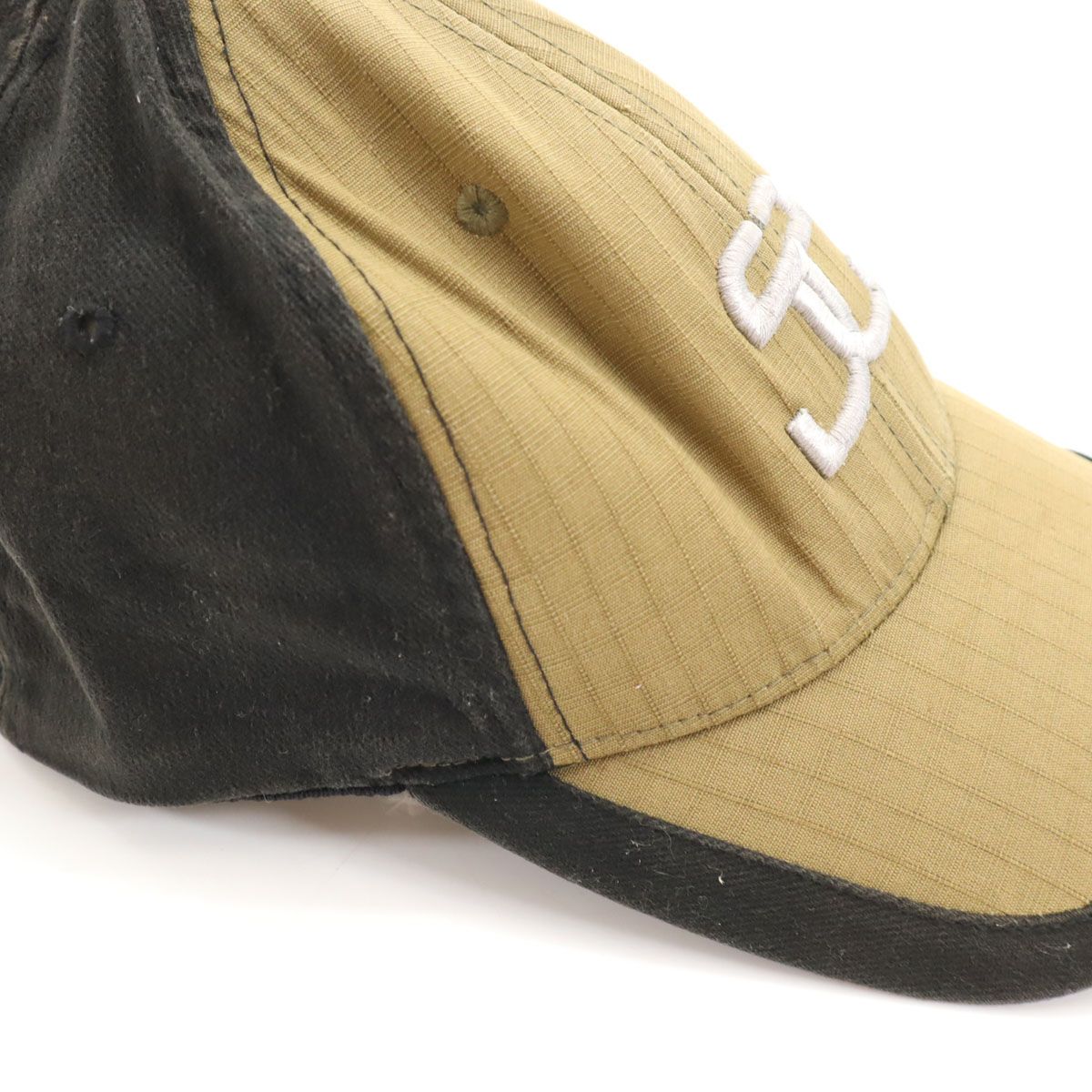 STUSSY ステューシー 90s オールド キャップ S-M ベージュ×ブラック