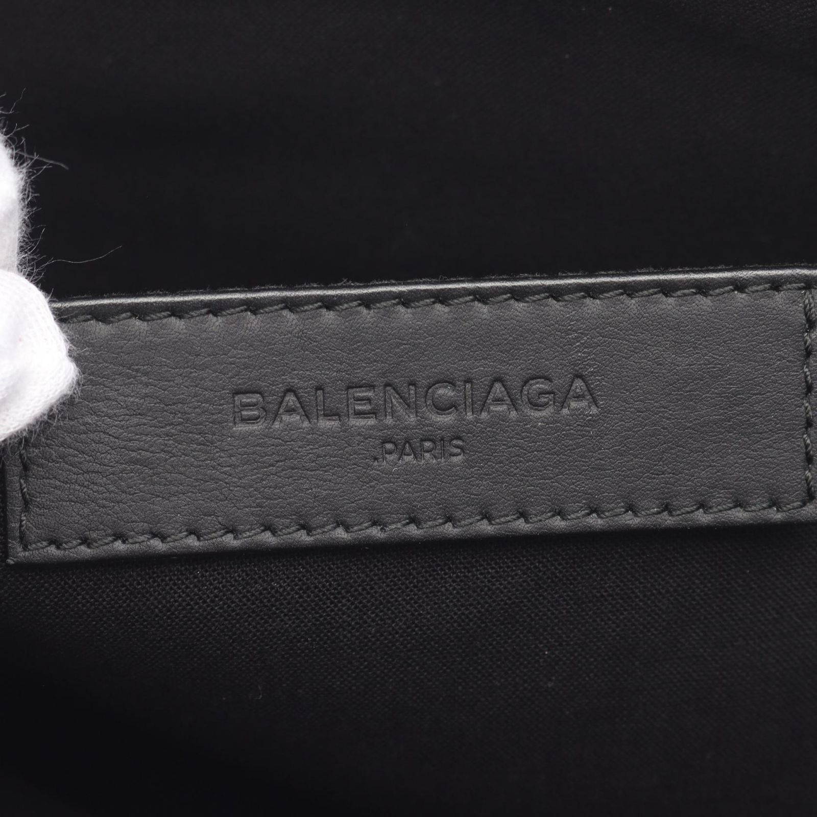 BALENCIAGA BALENCIAGA レザー クラッチバッグ(ネイビー) バレンシアガ