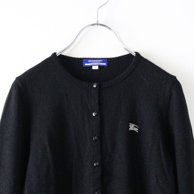 美品BURBERRY BLUE LABEL ニットセーターカーディガン綿100% BURBERRY（カーディガン ・ ブルー・ネイビー/青色系）のフリマ
