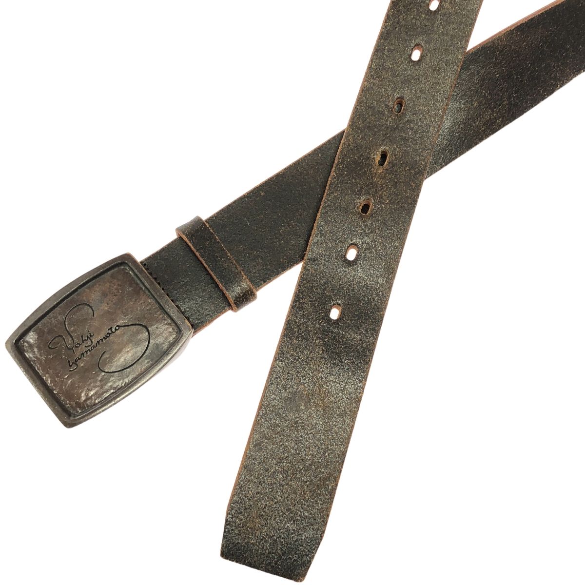 ヨウジヤマモトプールオム　カウレザーフリーベルト Yohji Yamamoto POUR HOMME ヨウジヤマモト プールオム ロゴ