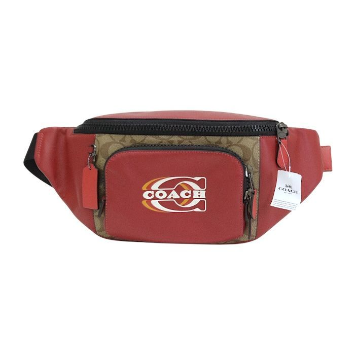 コーチ COACH トラック ベルト バッグ カラーブロック シグネチャー