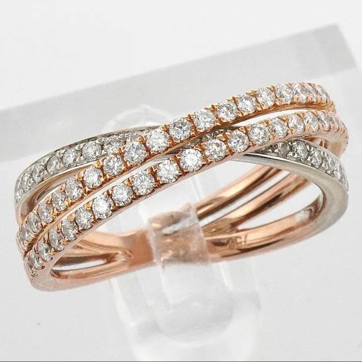 ダイヤモンド リング K18 PG WG ダイヤ 指輪 メレ ピンクゴールド ダイヤモンド リング K18 PG WG ダイヤ 指輪 メレ ピンクゴールド