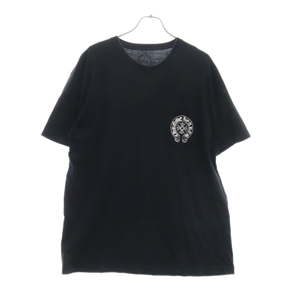 CHROME HEARTS (クロムハーツ) Scroll Label Horseshoe Tee スクロールラベル ホースシュー ラベル プリントTシャツ 半袖カットソー ブラック