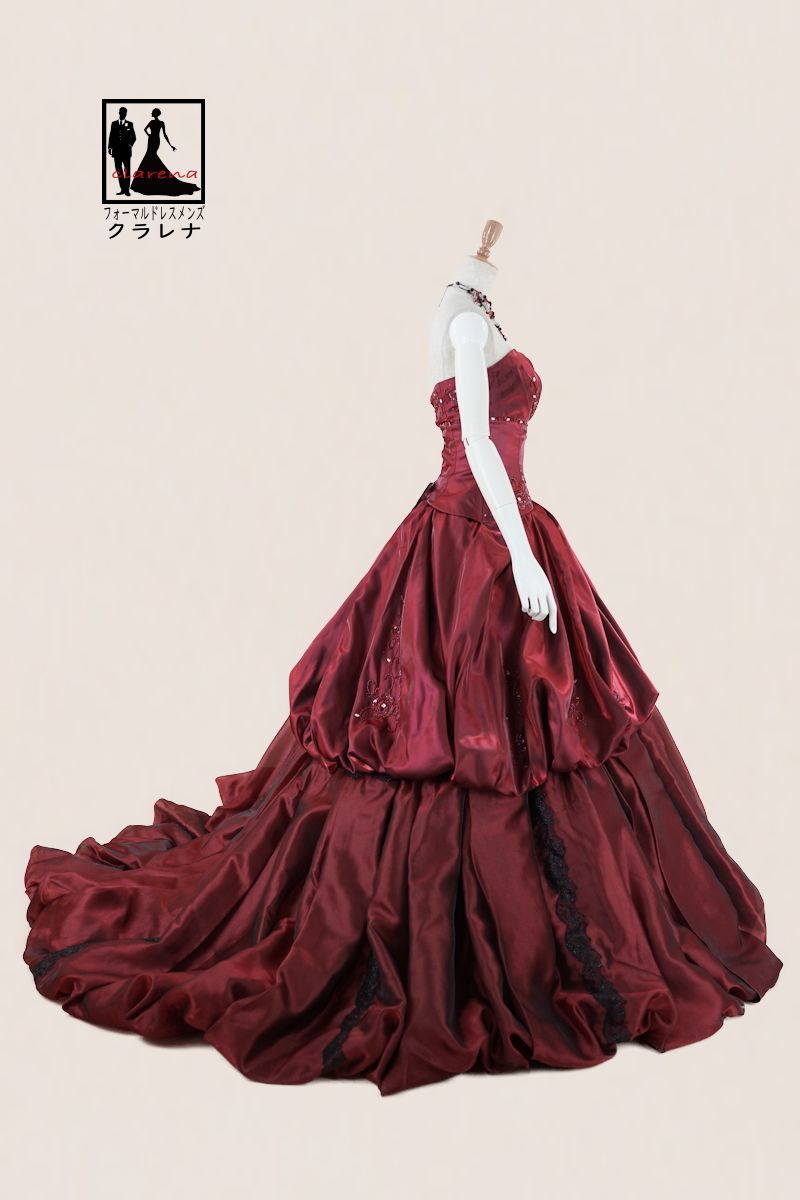 フォーマル衣装 Aya na ture ドレス 5号フリー CLC5181 クラレナ エンジ色 ネックレス イヤリング付き ドレス 洋装 品 リサイクル cd7 cd9 MAAHADDERANG_COM