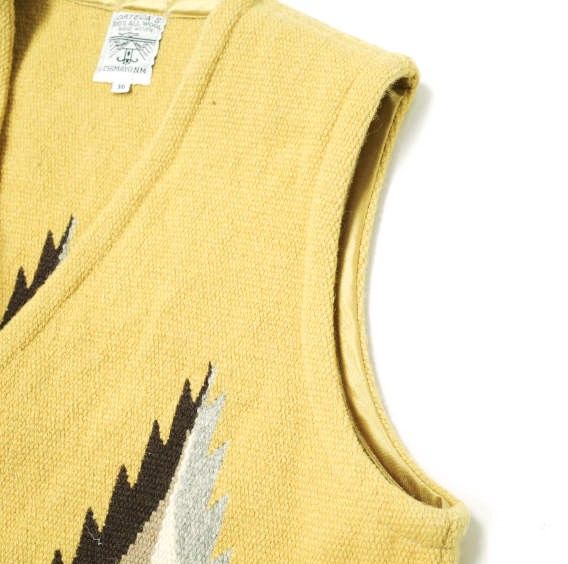 ORTEGA'S オルテガ CHIMAYO VEST チマヨベスト 36 イエロー ジレ