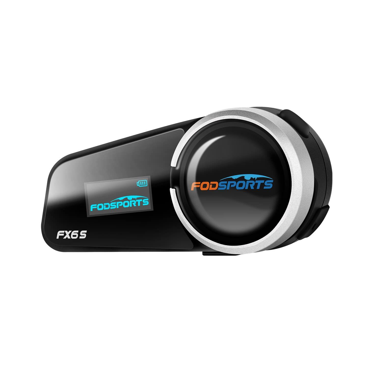Fodsports バイク インカム FX6 S インカム 6人同時通話 液晶画面表示 FMラジオ 通話自動復帰 1000m通信距離 Bluetooth5.0インカムバイク用 IP65防水 12H以上連続使用 他インカムと接続可能 バイク用イン
