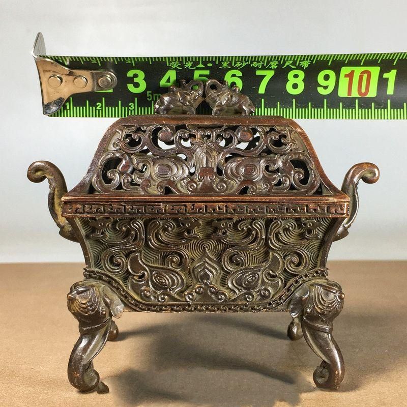 100％の保証 工芸品 装飾品 香道具 供香挿炉 双象香炉 銅製 置物 メルカリ - 工芸品