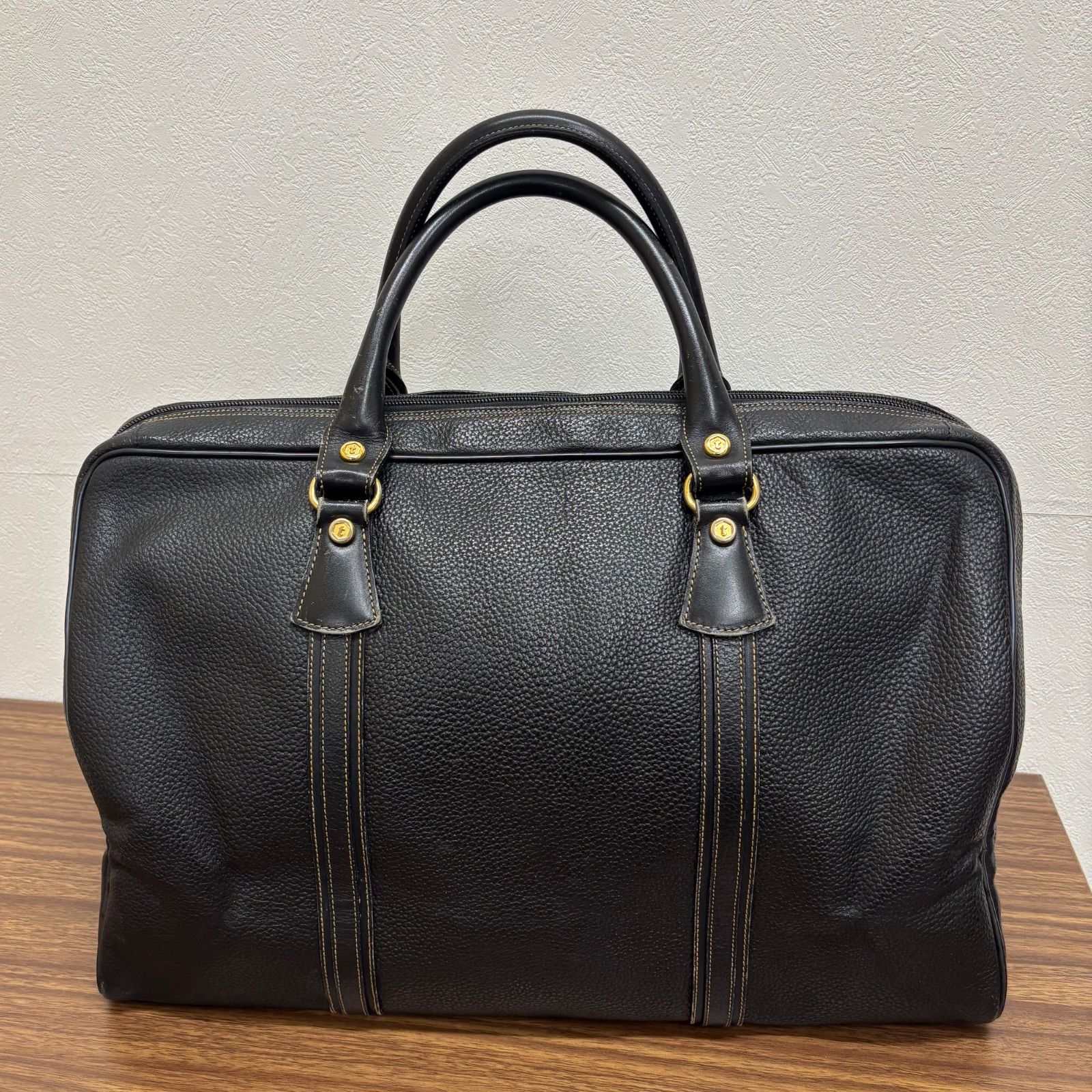 1円 a・testoni ア・テストーニ ロゴ レザー ゴールド金具 2WAY ショルダーバッグ ハンドバッグ ブラック C3701BG アテストーニ ブラックレザー ローファー 27㎝ UK8.5 極上