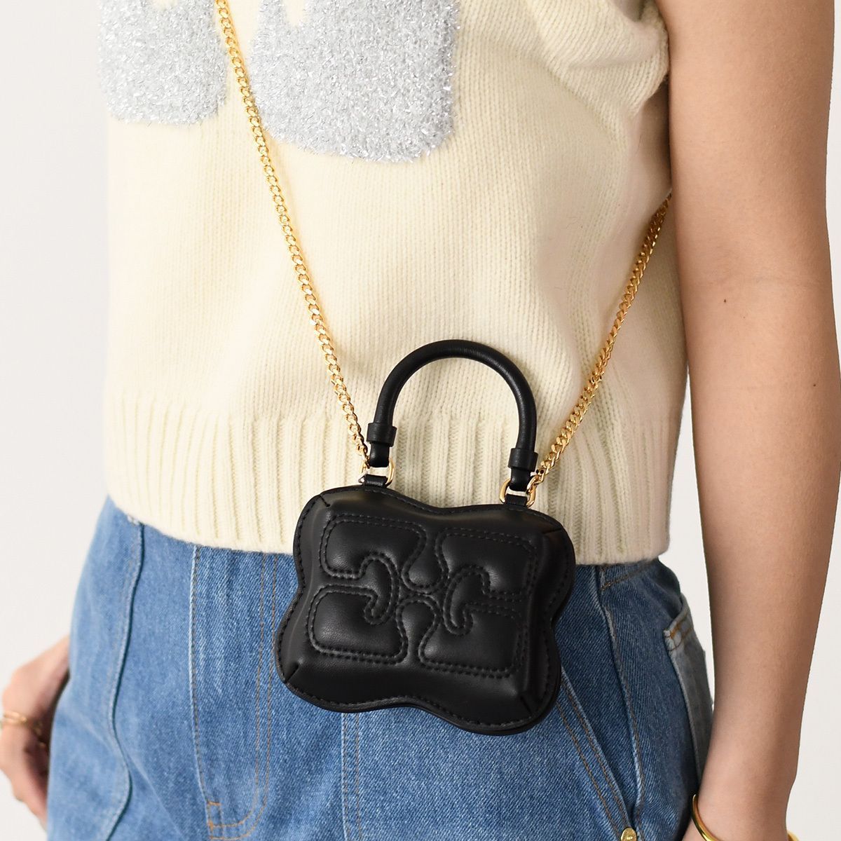 GANNI ガニー ショルダーバッグ バッグ NANO BUTTERFLY TOP HANDLE BAG 