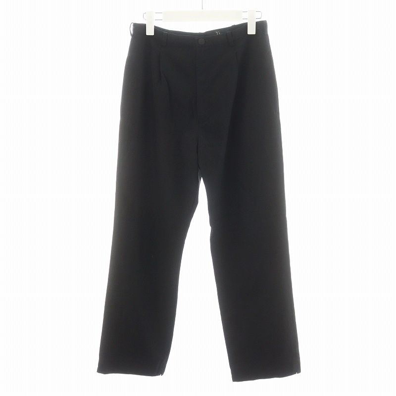 美品　ワイズ　Y‘s　ヨウジヤマモト　ストレートパンツ　スラックス　黒　3 ワイズ Y's ヨウジヤマモト YOHJI YAMAMOTO パンツ スラックス 3